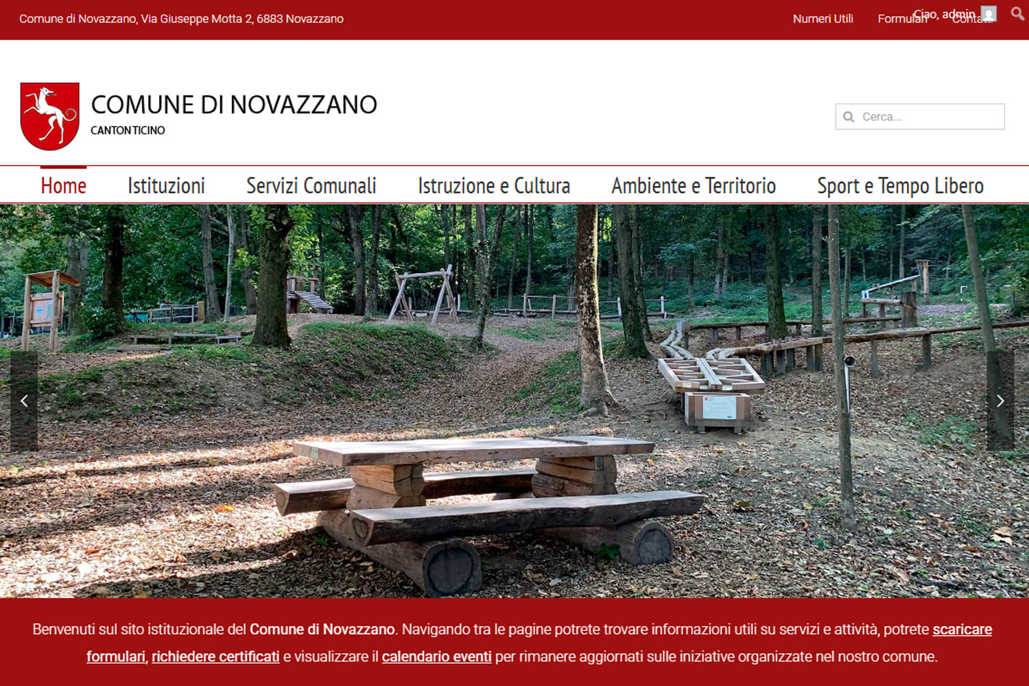 Municipio di Novazzano sito e aggiornamenti ExtraSito